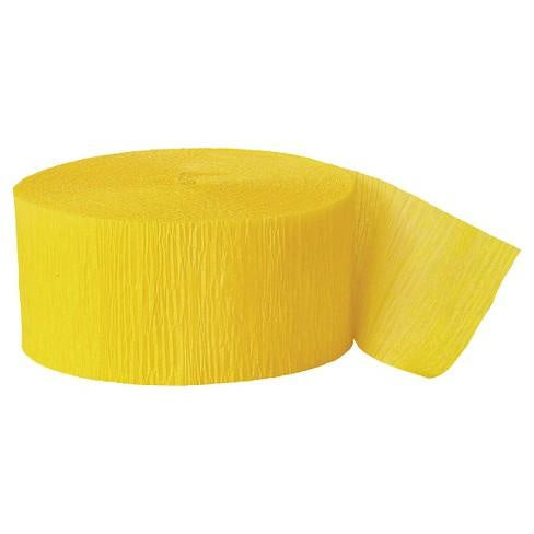 Yellow Crepe Streamer