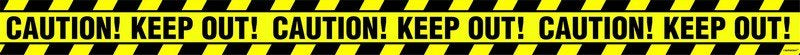 Halloween Caution! Keep Out! Tape Banner