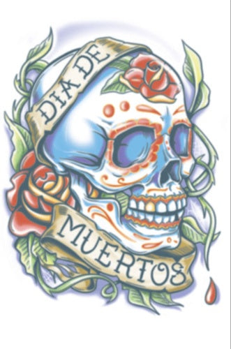 La Rosa - Day of the Dead Temporary Tattoo