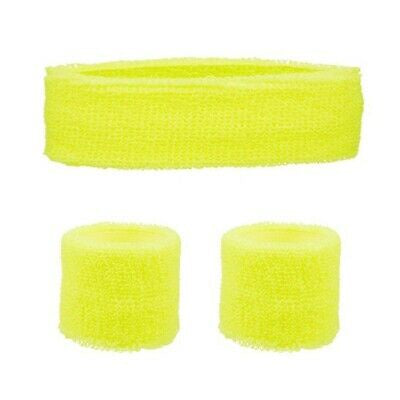 Neon Yellow Sweatband Set