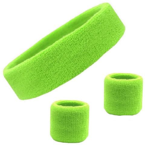 Neon Green Sweatband3pk