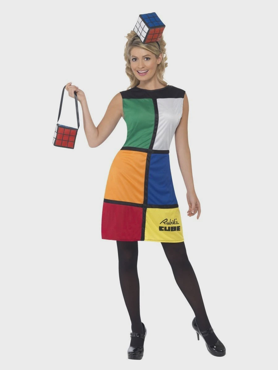 Rubiks Cube Womens Costume with Headband