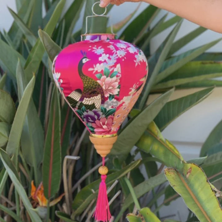 Small Silk Lantern-Oriental Blossom