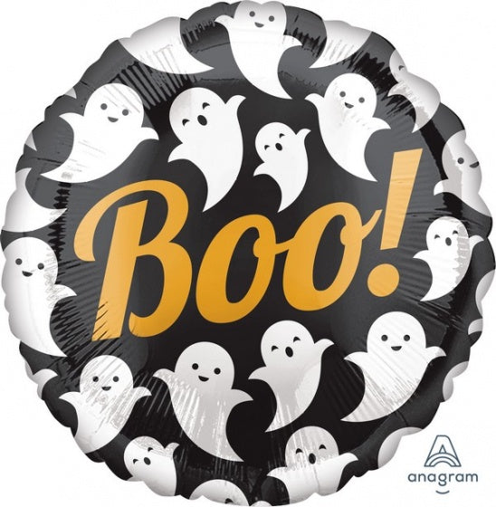 Boo Ghosts Halloween 18 Inch Foil Balloon