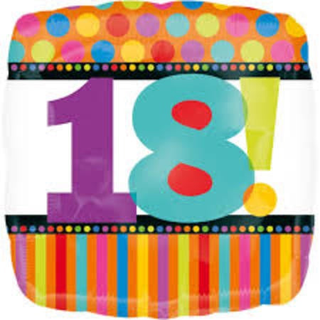 18! Spots/Stripes Foil 18inch Balloon