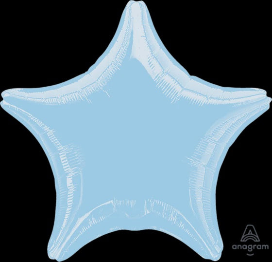 Metallic Pearl Pastel Blue Star 19" Foil Balloon