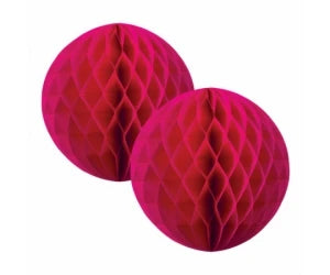 Magenta Honeycomb Balls 15 cm