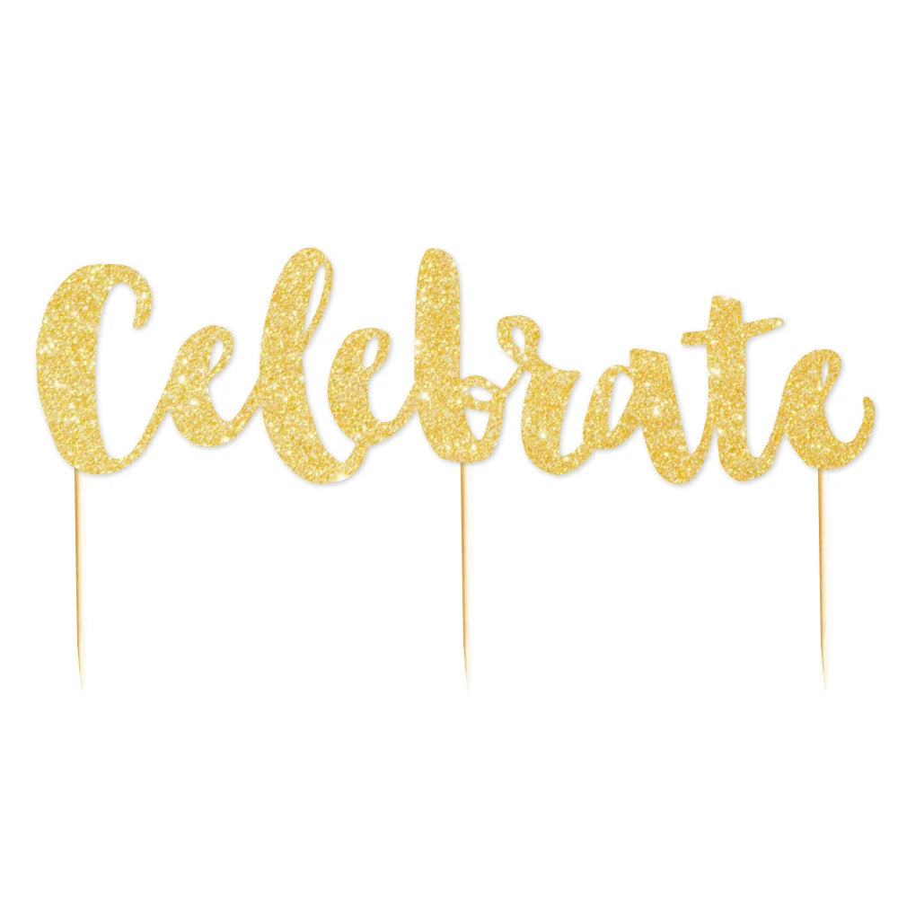 Illume Gold Celebrate Cake Topper