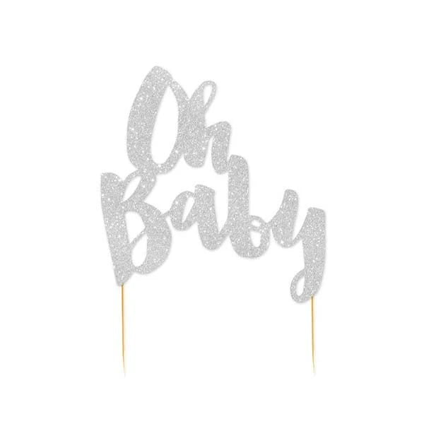 Illume Oh Baby Silver Cake Topper