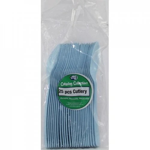 Light Blue Plastic Spoons Pack of 20