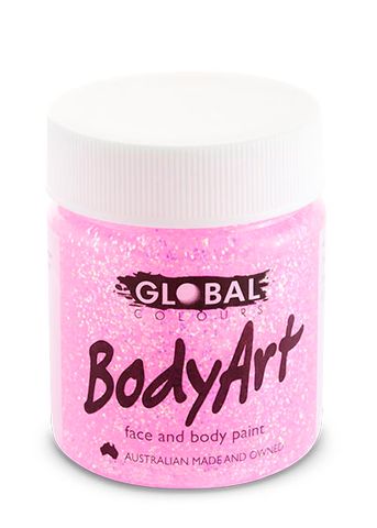 Global Colours 45ml Pink Glitter Face and Body Paint