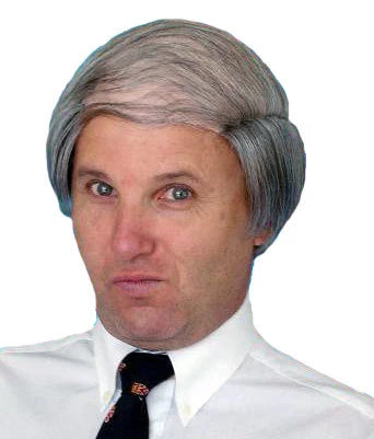 Grey Combover Wig With Exposed Balding Cap