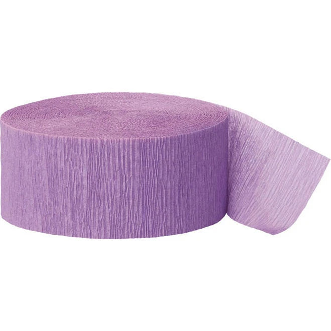 Lilac Crepe Streamers