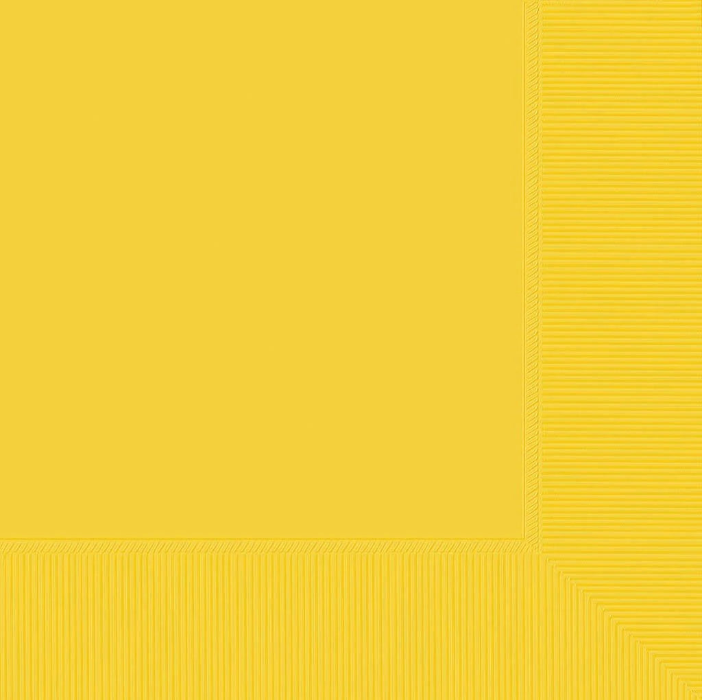 Lunch Napkins Yellow Pack of 20