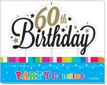 Large 60th Birthday Candle