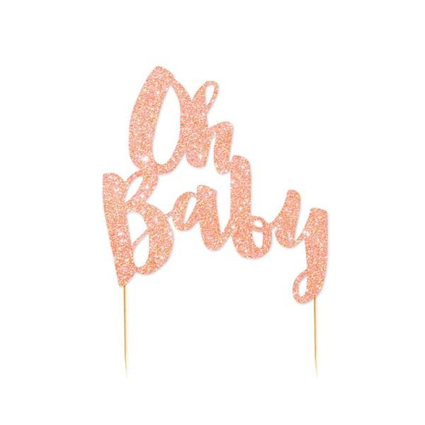 Illume Oh Baby Rose Gold Cake Topper
