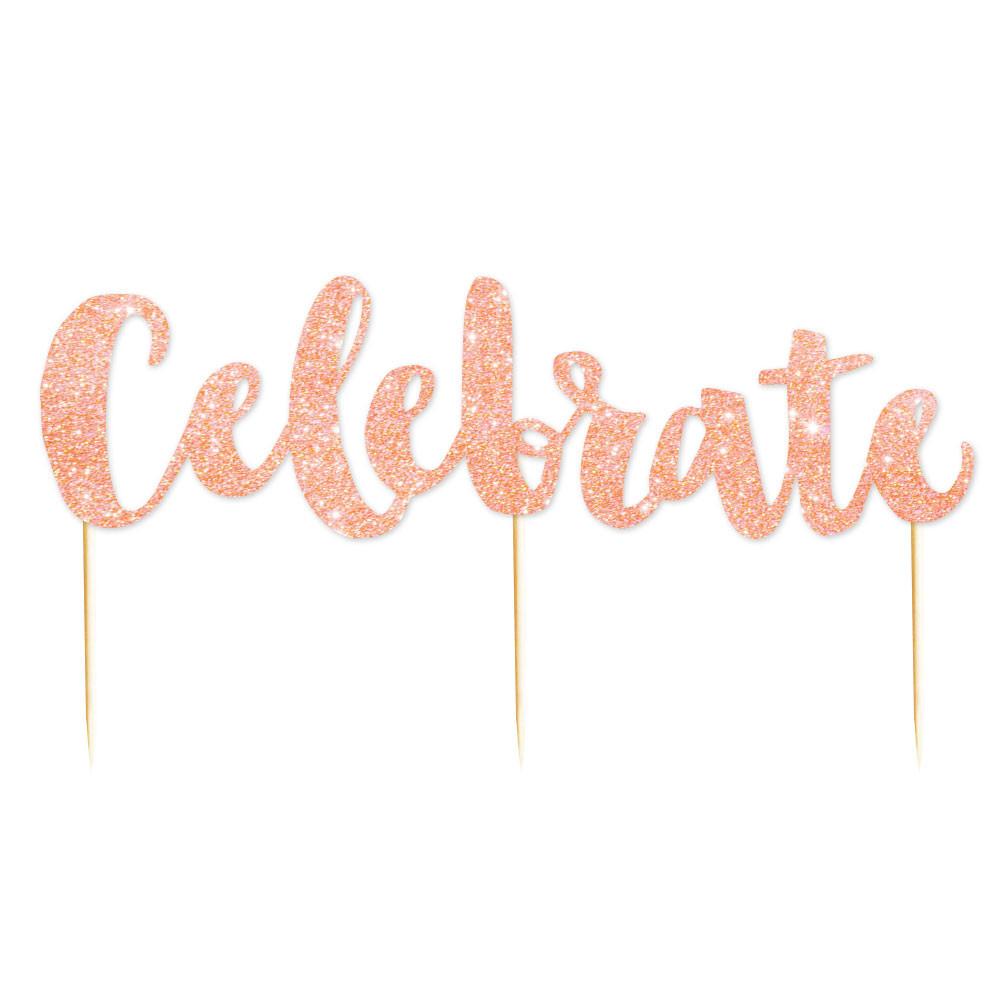 Illume Rose Gold Celebrate Cake Topper