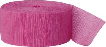 Hot Pink Crepe Streamers