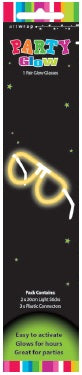 Glow Glasses 1pk Yellow