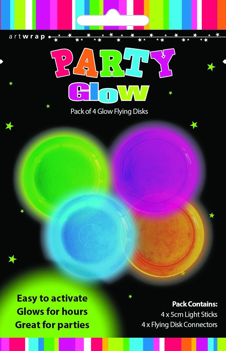Glow Flying Discs 4 Pack