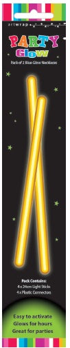 Glow Necklace Yellow 2pk