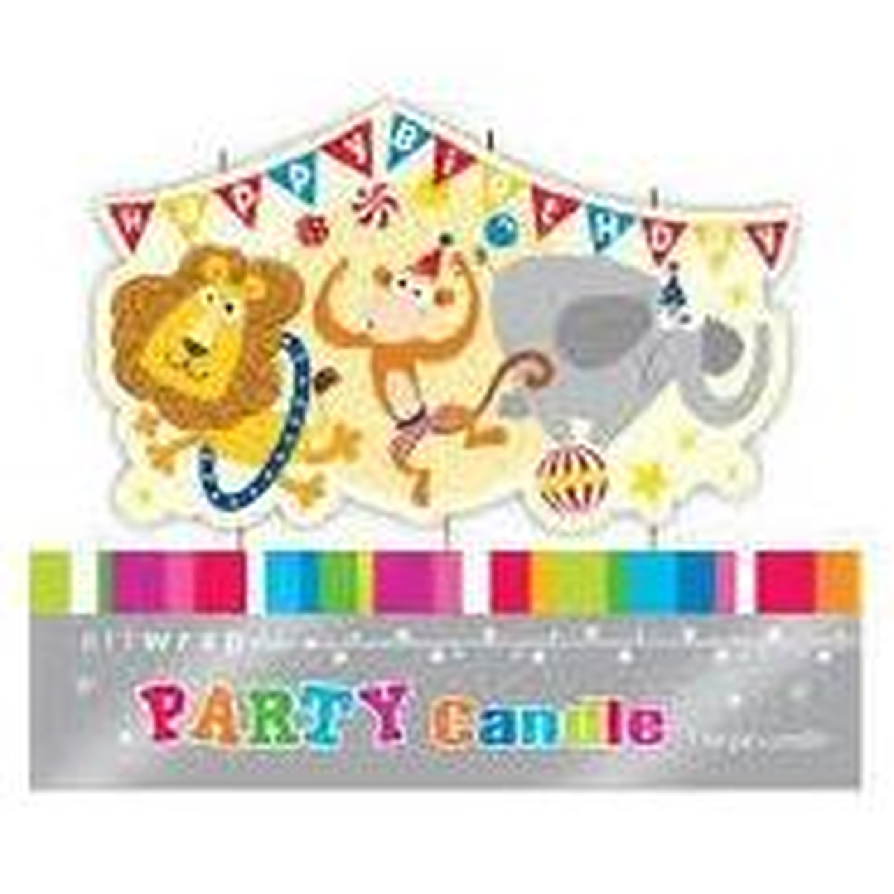 Circus Animal Birthday Candle