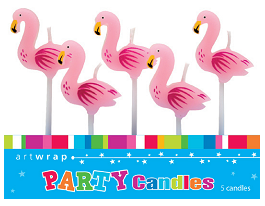 Pink Flamingo Candles 5 Pack