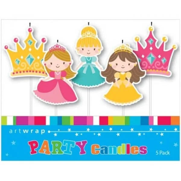 Princess Party Candles 5 Pack
