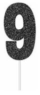 Number 9 Black Cake Topper