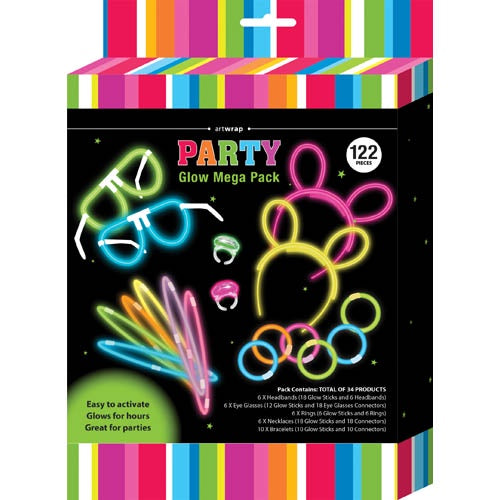 Glow Mega Party Pack 122 Pieces