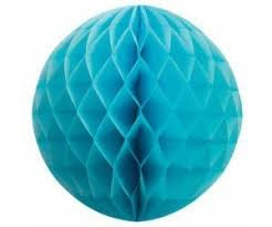 Electric Blue Honeycomb Ball 35 cm