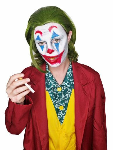 Green Jokester Clown Costume Wig