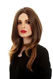 First Lady (Melania Trump) Long Brown Costume Wig
