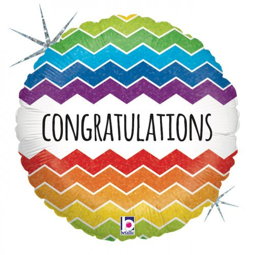 Holographic Congratulations Foil Balloon