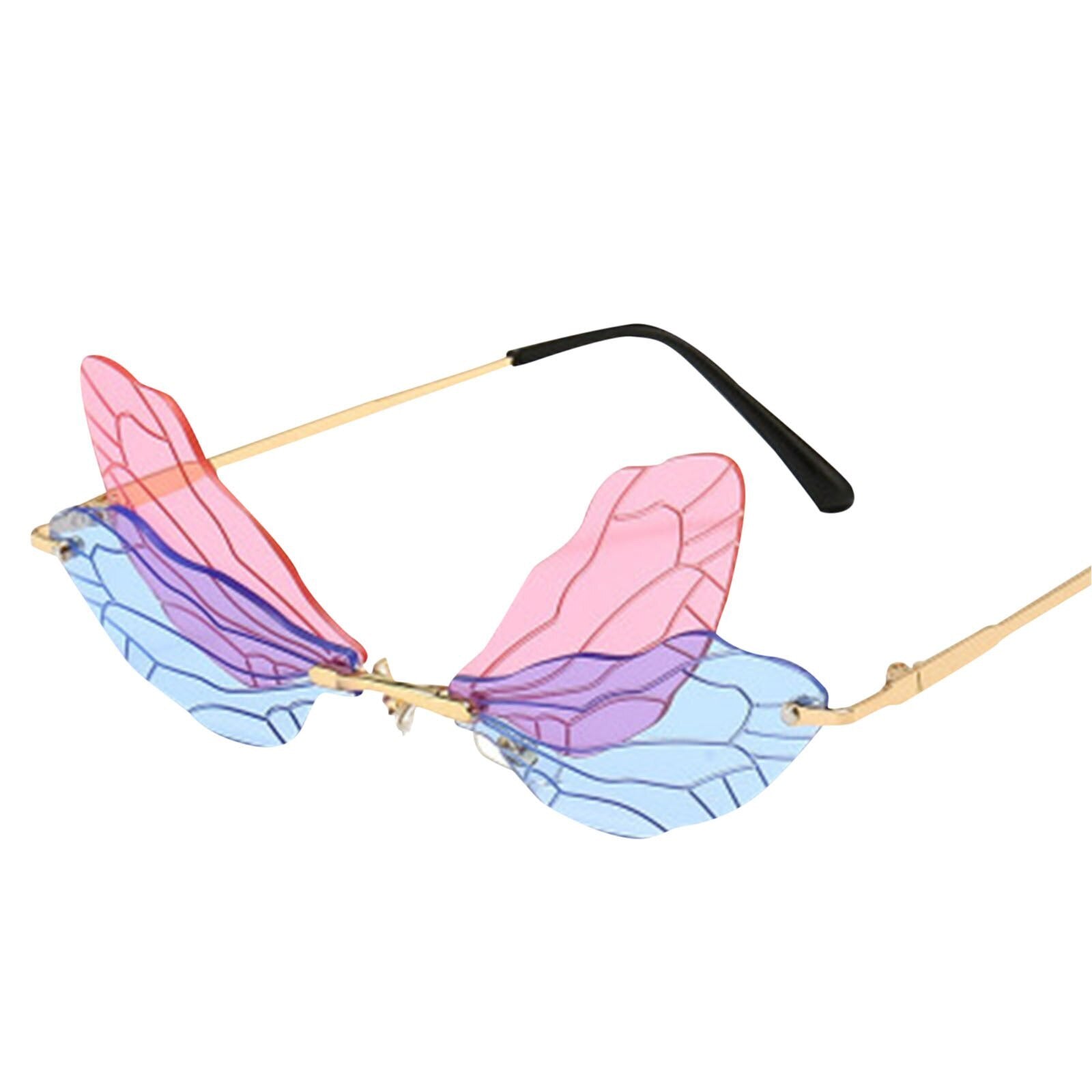 Butterfly Wing Glasses - Pink/Blue