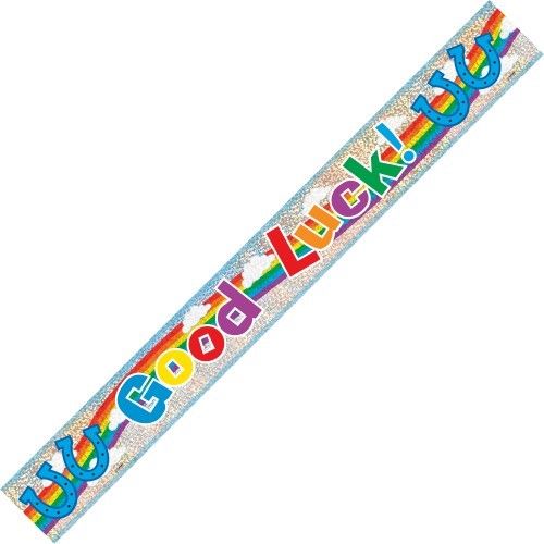 Good Luck Holographic Banner