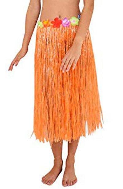 Orange Ladies Hula Skirt