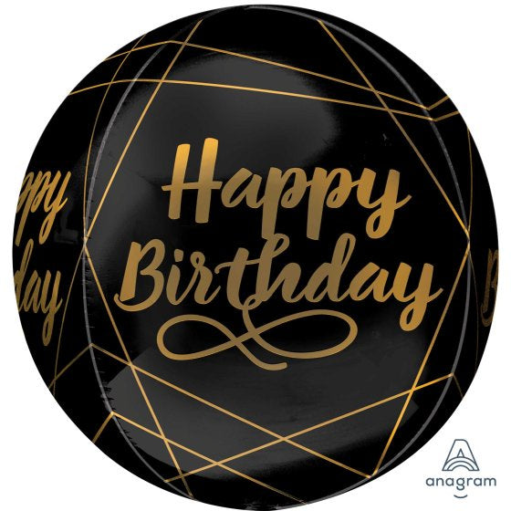 Elegant Birthday Orbz Foil Balloon