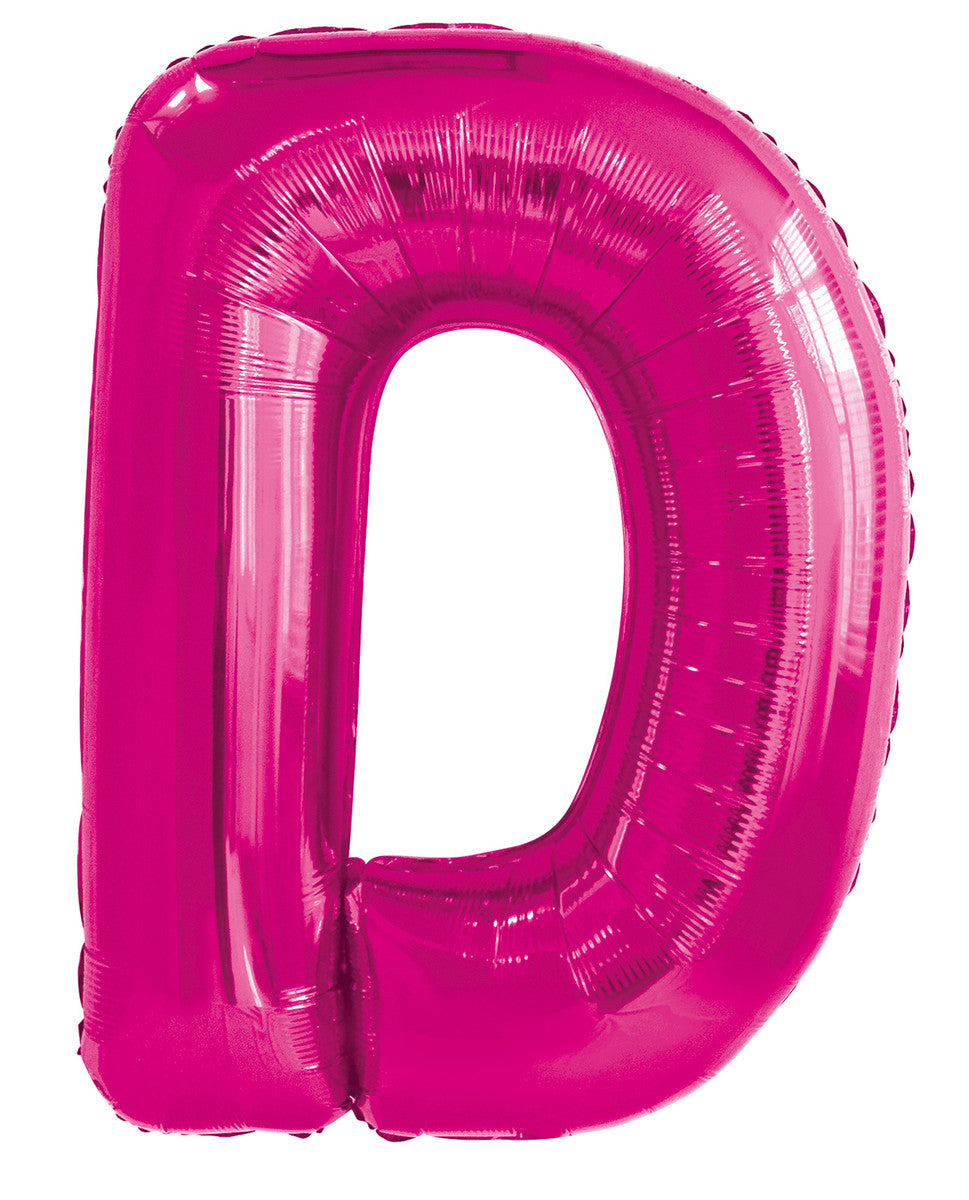 Hot Pink Letter D Megaloon