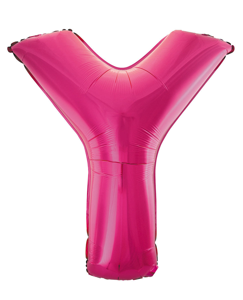 Hot Pink Letter Y Megaloon