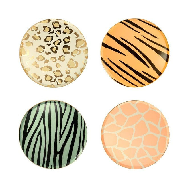 Meri Meri Safari Animal Print Side Plates - Pack of 8