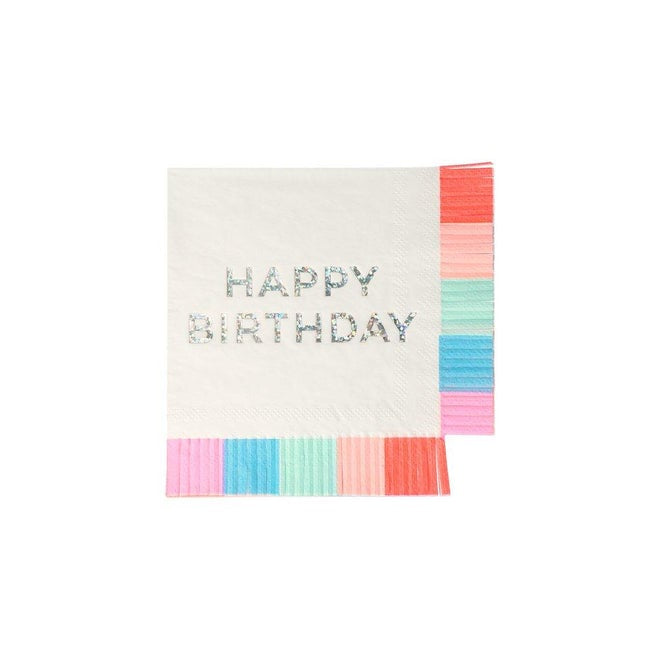 Meri Meri Birthday Fringe Small Napkins (Set of 16)