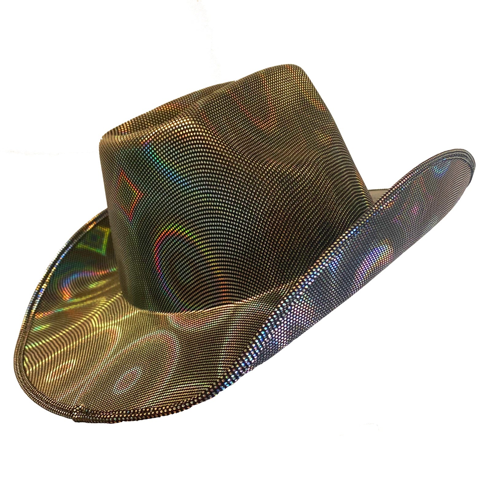 Silver Holographic Cowboy Hat
