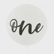 Illume Jumbo White Printed One Latex Balloon