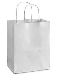 Kraft White Paper Bag Pack of 20