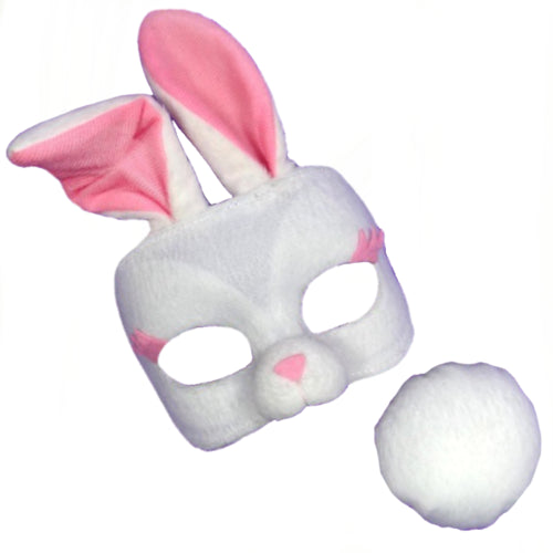 Plush Rabbit Deluxe Mask & Tail Set