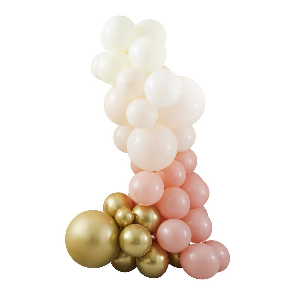 Ginger Ray Peach and Gold Balloon Garland Kit Pack of 75