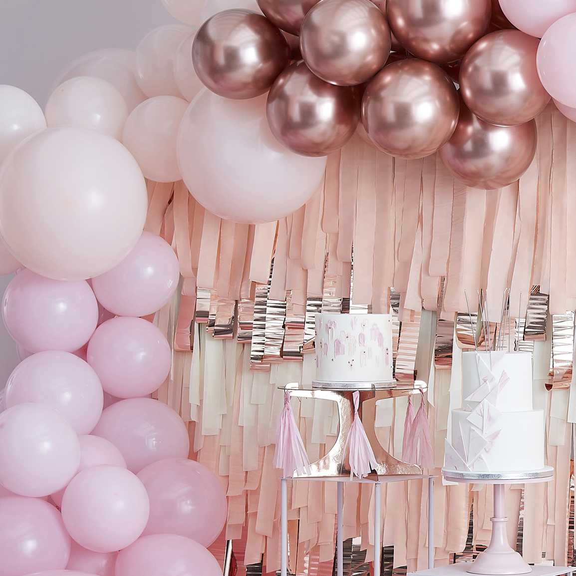 Ginger Ray Pink and Rose Gold Balloon Garland Kit Pack of 200
