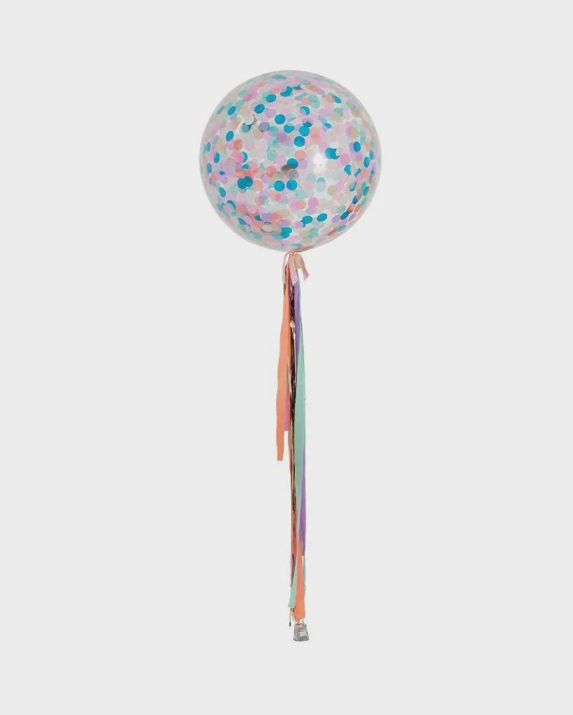 Mermaid Confetti 90cm Balloon with Streamers