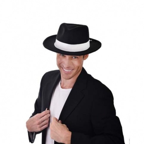 Deluxe Black Gangster Hat